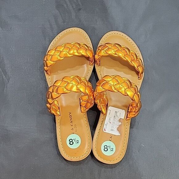BRAND NEW ROCK&CANDY BRAIDED TWO-BAND SLIDE SANDALS - Picture 6 of 16
